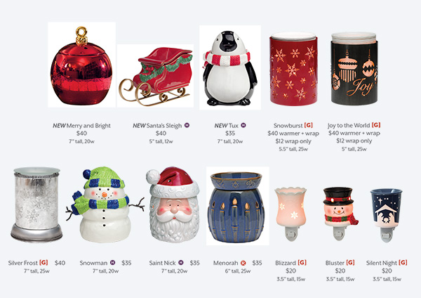 Scentsy Holiday Warmers