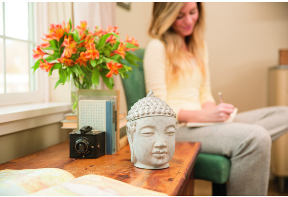 Awaken with tranquility and discover peace with the Gautama-Buddha Warmer; transform your space into a serene meditation garden with this Balinese Buddha with an aged, weathered look.