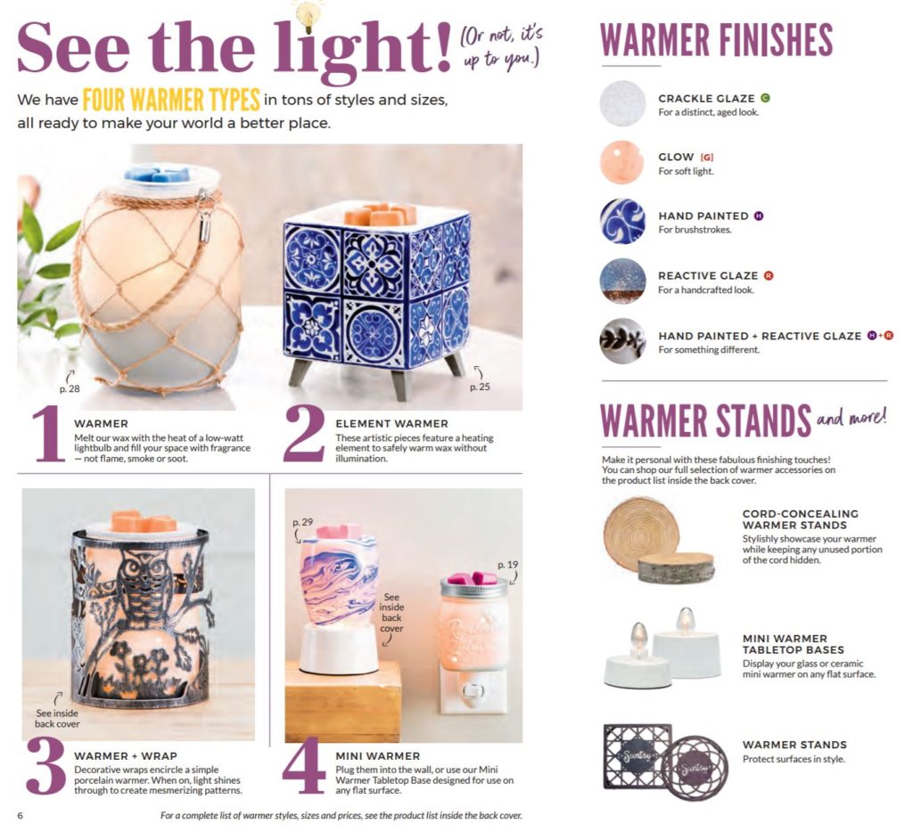 scentsy warmer types
