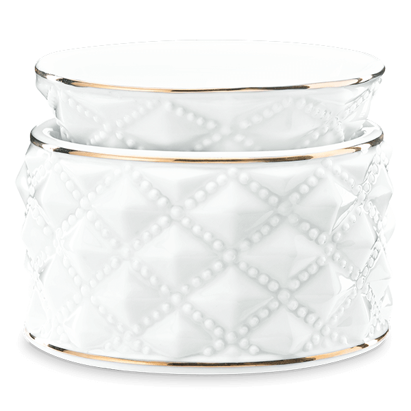 Diamond Milk Glass Scentsy Warmer